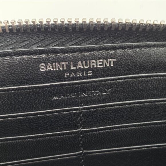 YSL Yves Saint Laurent Zippy Black Wallet 340-102325 - Picture 13 of 14